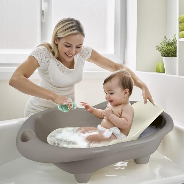 7270 HİPPO OYUNCAK BEBEK YIKAMA KÜVETİ VE DESTEĞİ STONE GRİ - Image 1