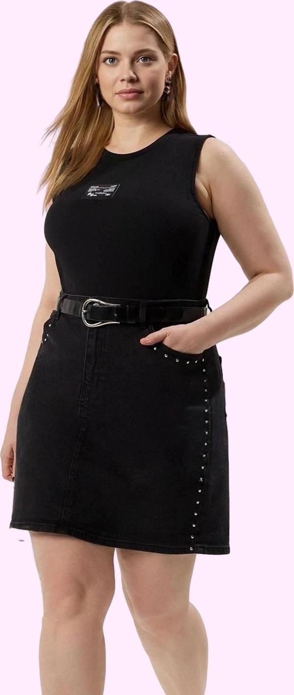 Kadın Denim Mini Etek Yüksek Bel A line 99 Pamuk Günlük Stil Hafta Sonu Yaz Aylarının Vazgeçilmezi - Image 1
