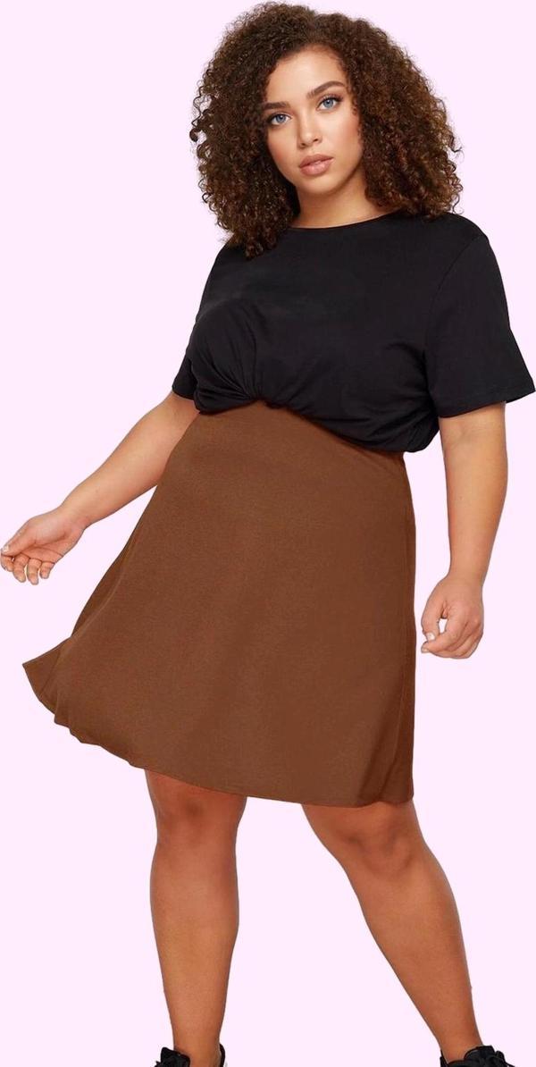 Kadın Yüksek Bel A line Mini Etek Düz Desen Yaz Aylarının Vazgeçilmezi Stilin Buluştuğu Yer - Image 1