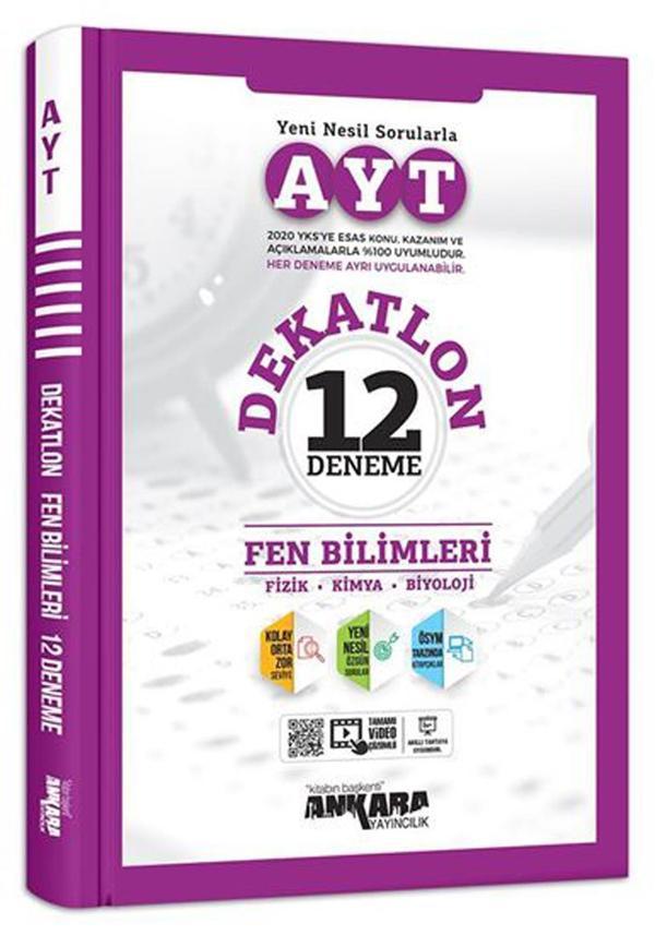 Ankara Yayıncılık Ayt Fen Bilimleri Dekatlon 12 Li Deneme 2021-2022 - Ankara Yayıncılık - Image 1