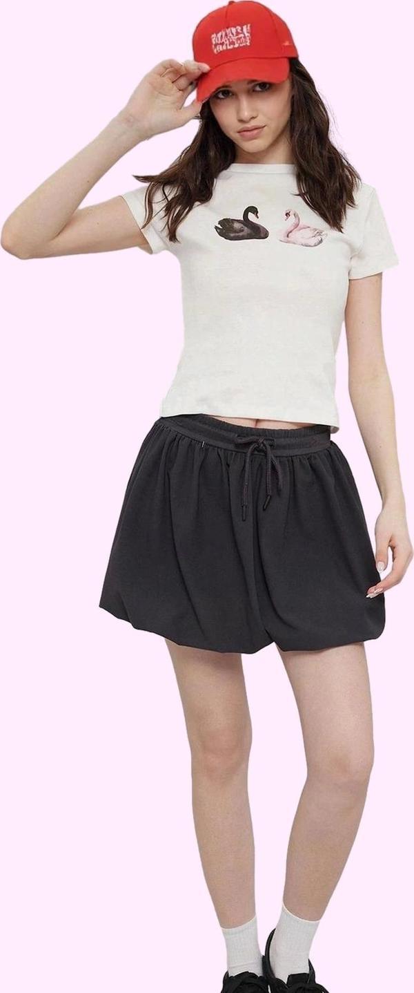 Kadın Balon Mini Örme Etek Paper Touch Kumaş Günlük Kullanım Hafta Sonu Yaz Aylarının Vazgeçilmezi - Image 1