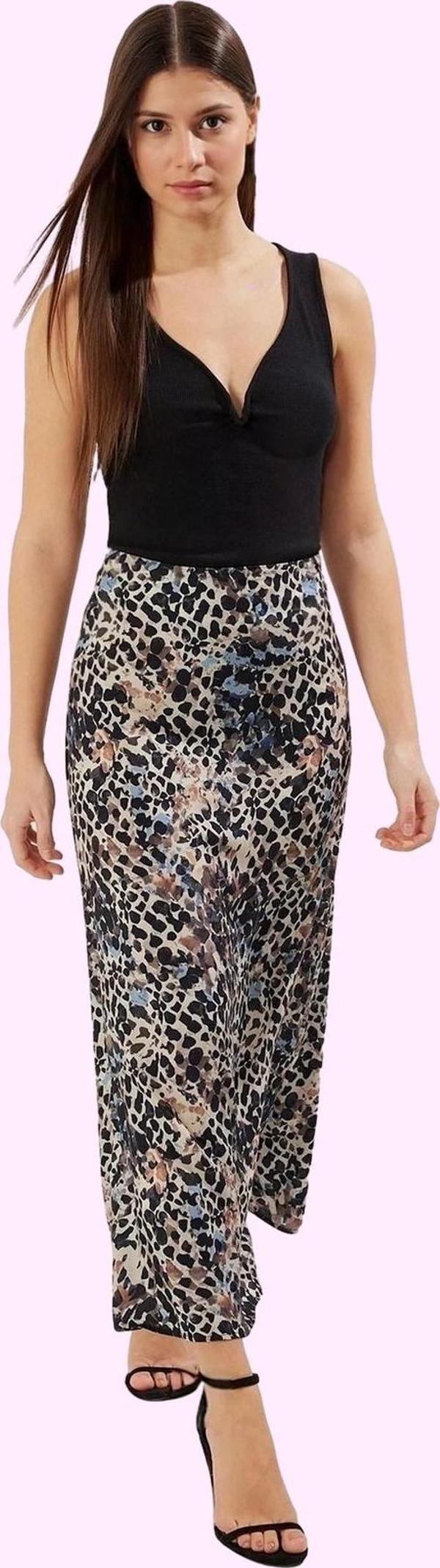 Kadın Midi Boy A Line Soyut Desenli Etek Viskoz Günlük Kombinler Yaz Aylarının Vazgeçilmezi - Image 1