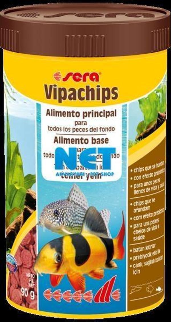 Sera Vipachips Tablet 250 ml 90gr Orjinal kutusunda Vatoz çöpçü Balığı yemi  - Image 1