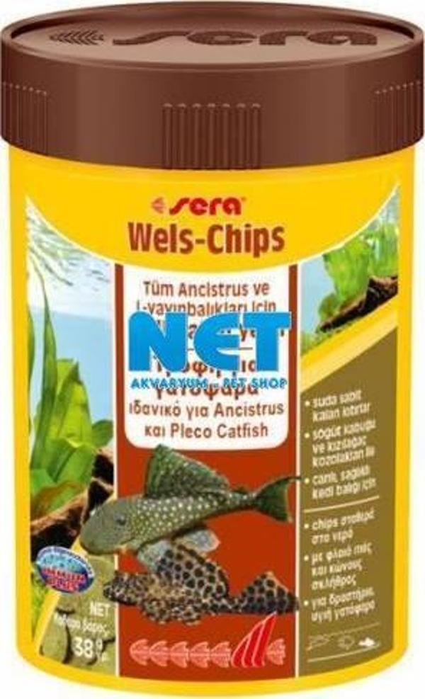 Sera Wels chips 100 ml 38 Gr Orjinal kutusunda Vatoz ve Çöpcü Yemi - Image 1
