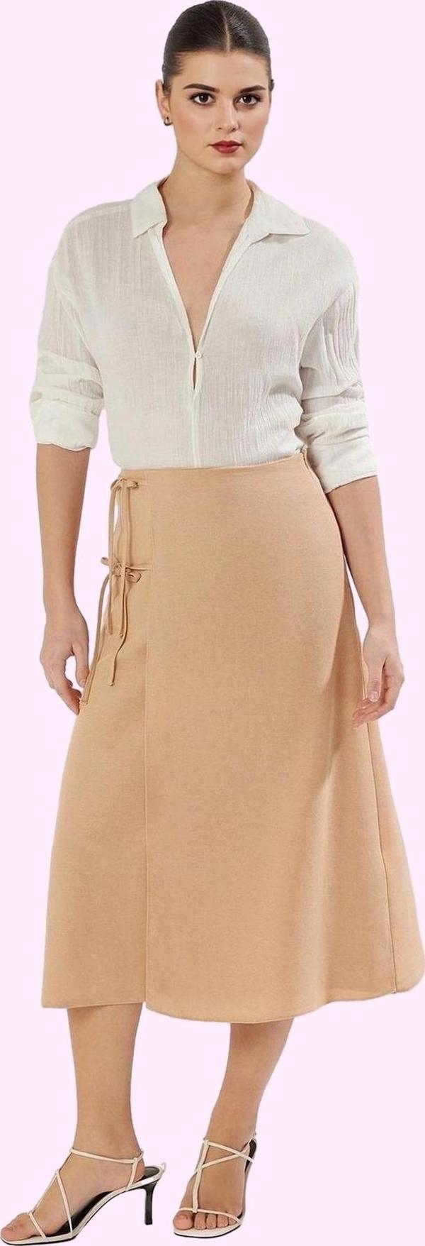 Kadın Maxi Boy Sarong Etek Keten Görünümlü Dokuma Günlük Yaz Hafta Sonu Stilin Buluştuğu Yer - Image 1