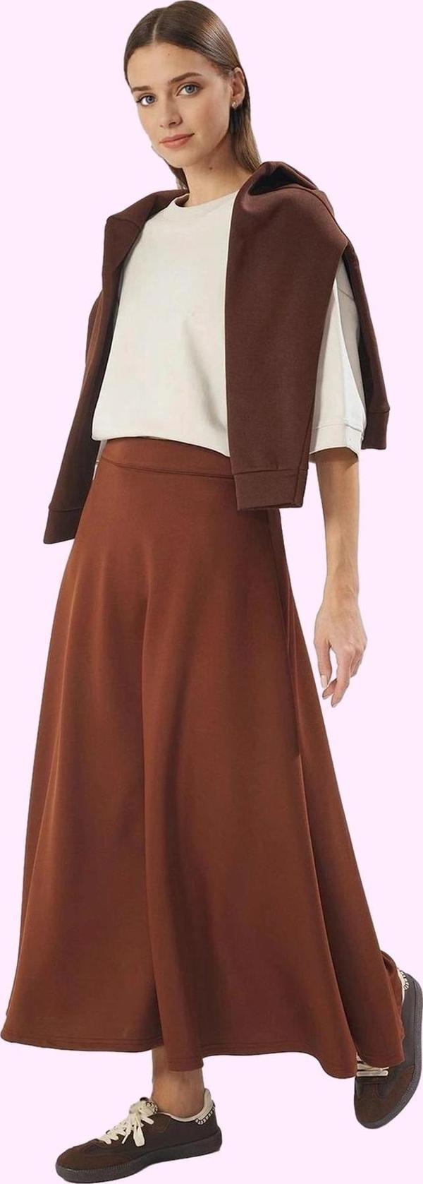 Kadın Örme Midi Kloş Etek Günlük Casual Stil Yaz Aylarının Vazgeçilmezi Stilin Buluştuğu Yer - Image 1