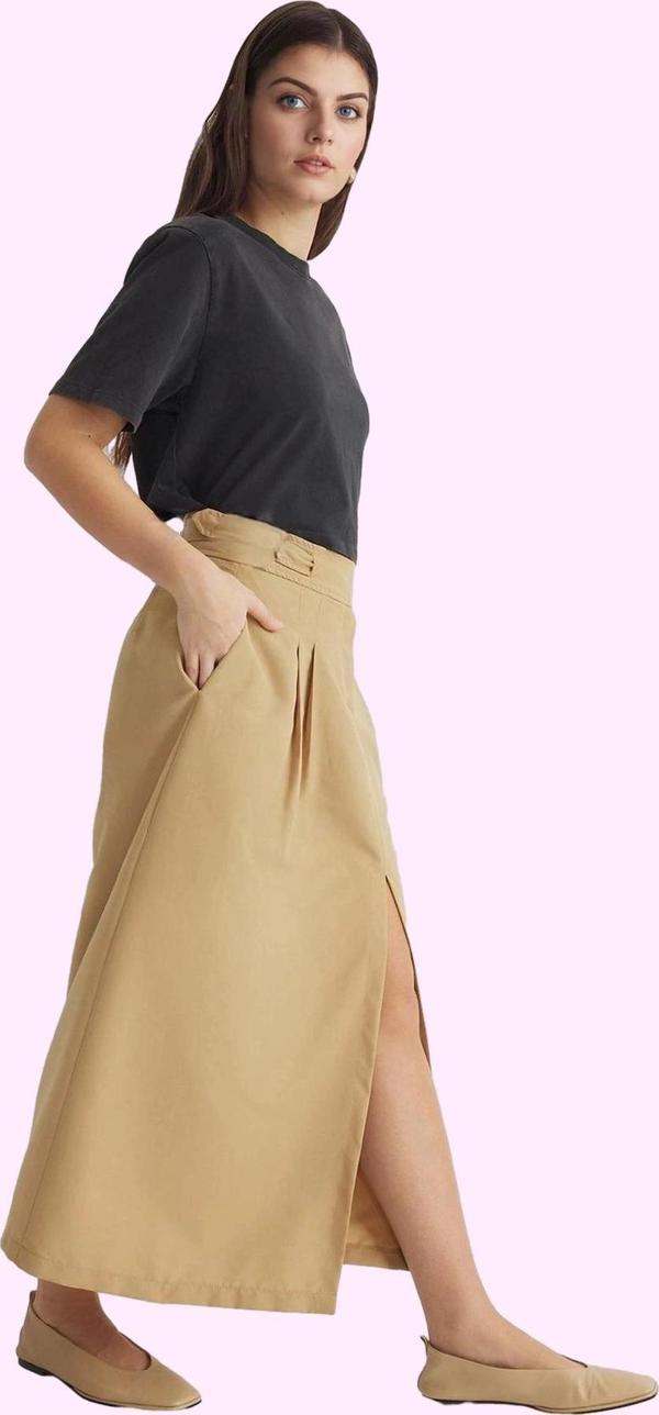 Kadın Maxi Etek Gabardin Kumaş A line Kesim Günlük Şıklık Hafta Sonu Yaz Aylarının Vazgeçilmezi - Image 1