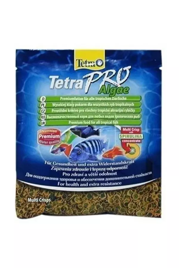 Tetra Pro Algae Crisps 12 gr Poşet Orjinal Yem Tetra Pro Vegatable - Image 1