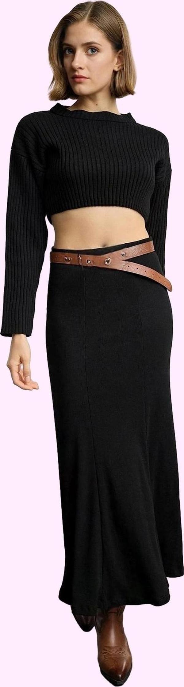 Kadın Maxi Balık Etek Yüksek Bel Kalem Kalıp Pamuklu Günlük Kullanım Yaz Aylarının Vazgeçilmezi - Image 1