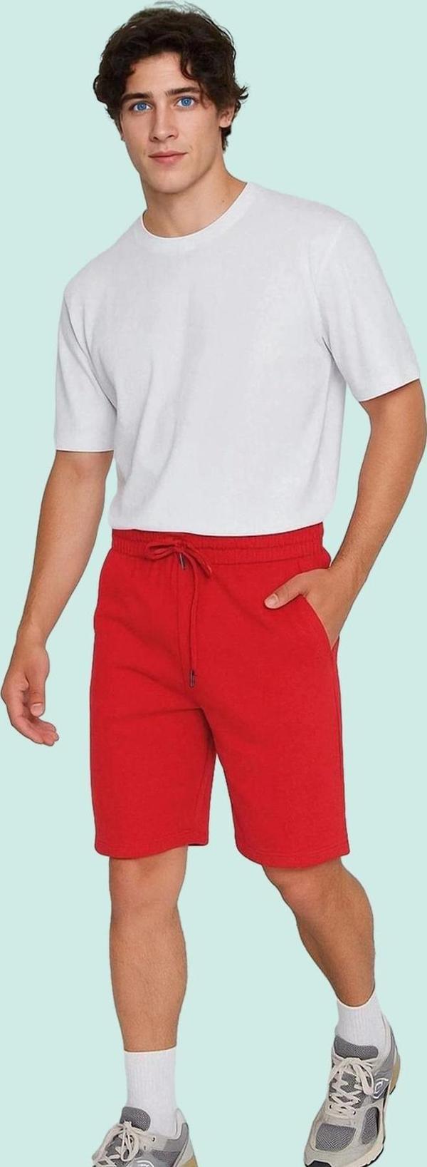 Erkek Kısa Boy Relaxed Şort Düz Desen Rahat Günlük Kullanım Hafta Sonu Yaz Aylarının Vazgeçilmezi - Image 1