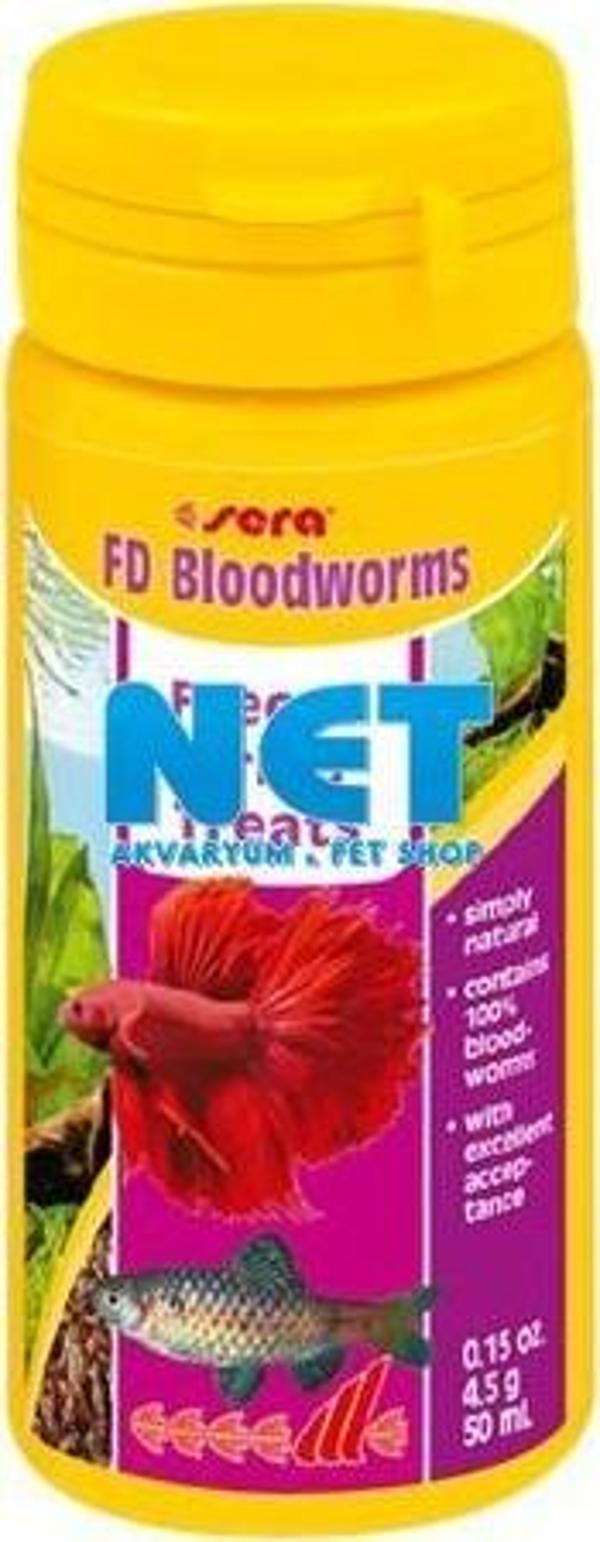 Sera FD Bloodworms 50 ml Kan Kurdu  Fd Rote Mückenlarven - Image 1