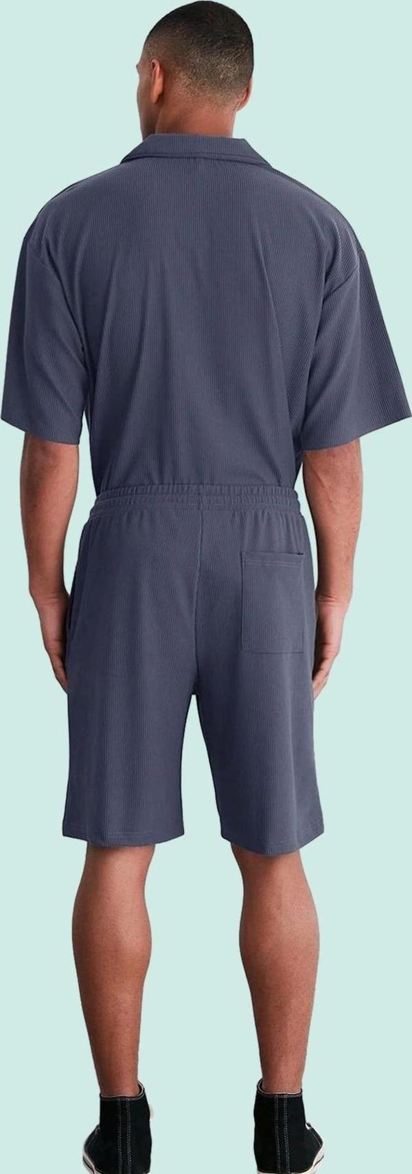 Erkek Geniş Paça Ottoman Dokuma Kısa Şort Rahat Kalıp Renk Günlük Kullanım Kaliteli Malzeme - Image 1