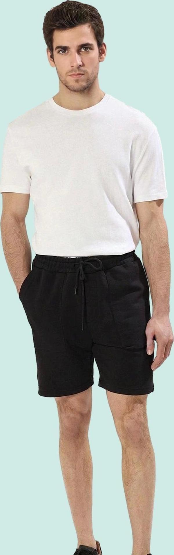 Erkek Regular Normal Kesim Yazı Baskılı Şort Boru Paça Günlük Kombinler Yaz Aylarının Vazgeçilmezi - Image 1