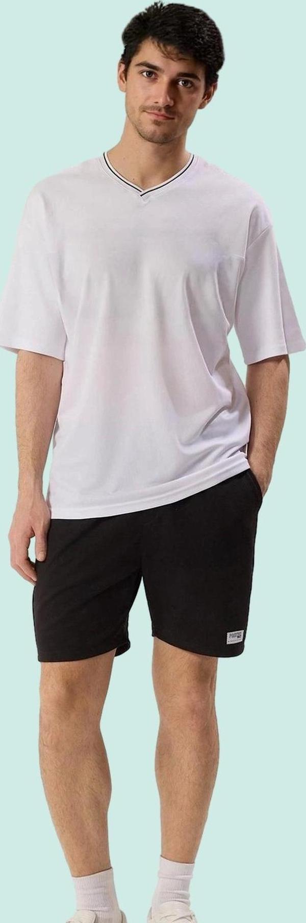 Erkek Kısa Boy Straight Şort Normal Bel Çok Rahat Günlük Spor Hafta Sonu Dayanıklı Malzeme - Image 1
