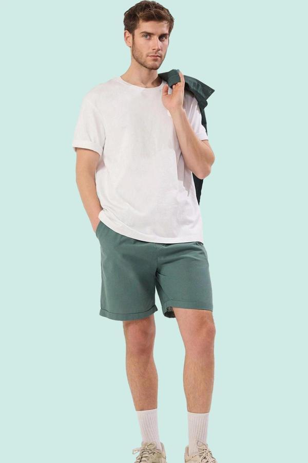 Erkek Pamuklu Relaxed Fit Kısa Şort Rahat Günlük Stil Hafta Sonu Yaz Aylarının Vazgeçilmezi - Image 1