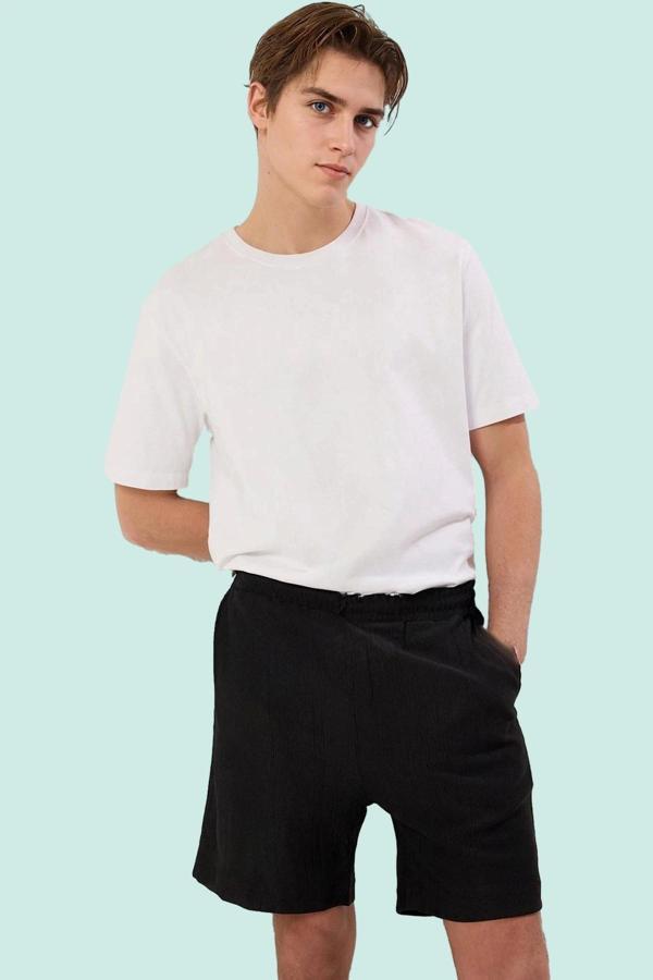 Erkek Regular Fit Örme Şort Geniş Paça Rahat Günlük Yaz Modern Tasarım Stilin Buluştuğu Yer - Image 1