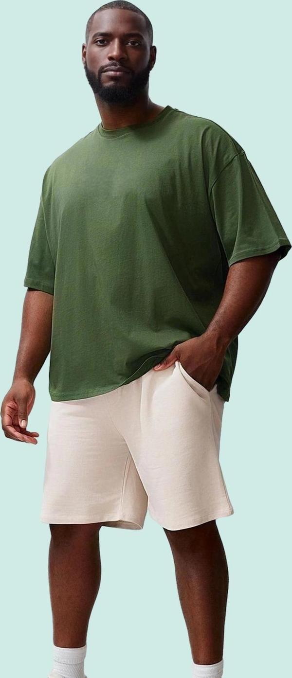 Erkek Büyük Beden Regular Şort Pamuk Günlük Kullanım Hafta Sonu Yaz Aylarının Vazgeçilmezi - Image 1