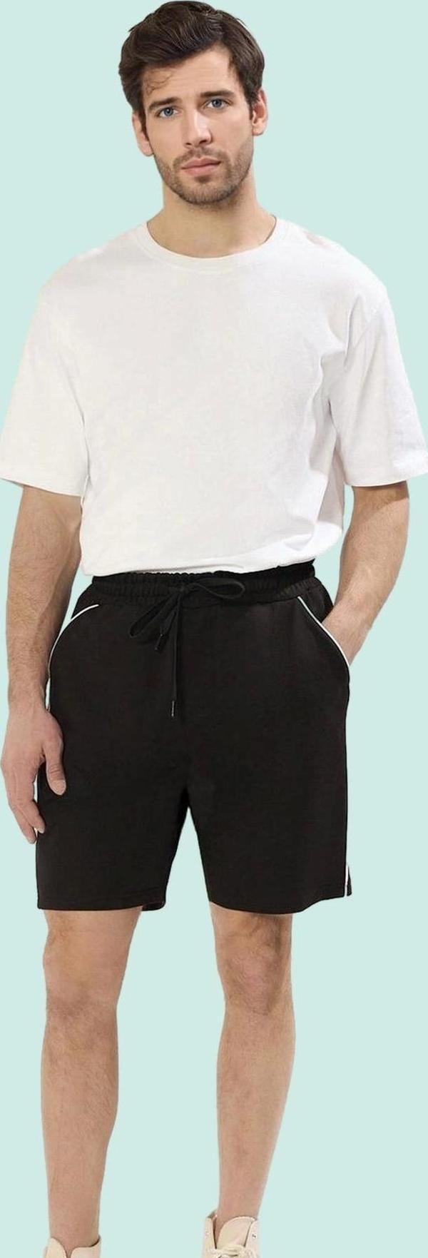 Erkek Regular Normal Bel Şort 2 İplik Openend Dokuma Straight Siluet Kısa Boy Günlük Kullanım - Image 1