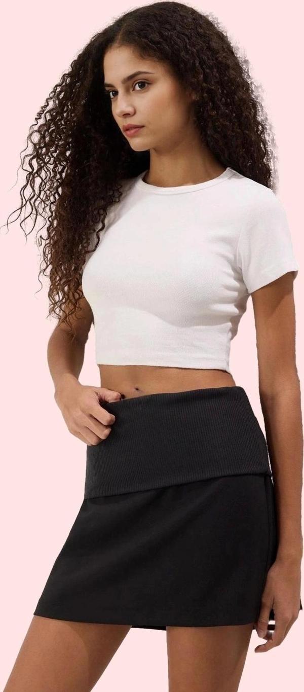 Kadın Şort Etek Rahat Kesim Kısa Boy Finike Dokuma Günlük Kullanım Yaz Aylarının Vazgeçilmezi - Image 1