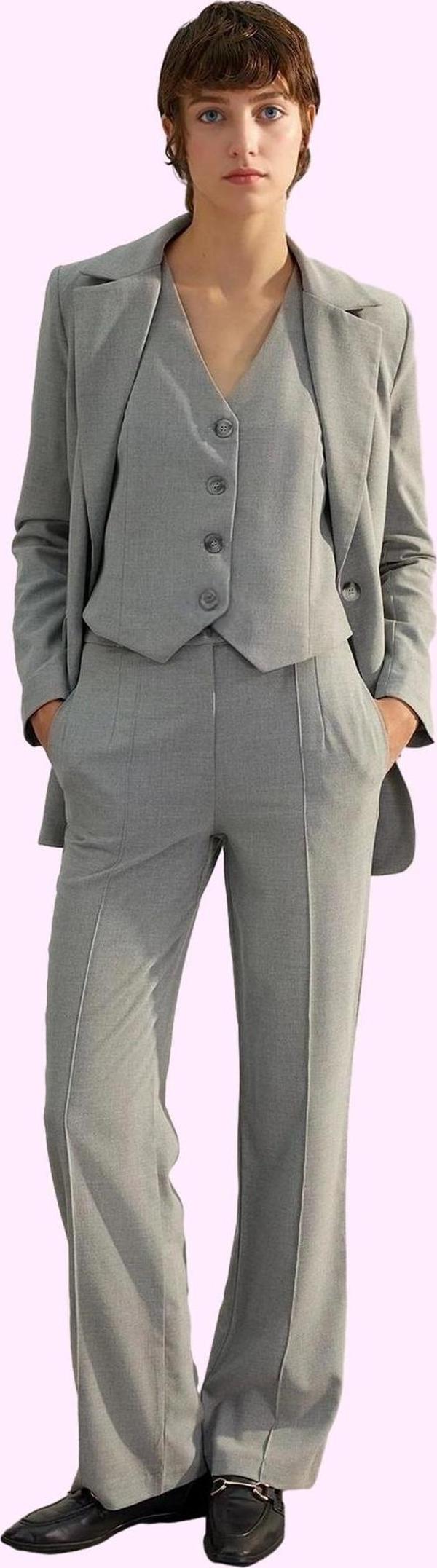 Kadın Yüksek Bel Geniş Paça Düz Pantolon Straight Kalıp İş Ve Günlük Yaz Aylarının Vazgeçilmezi - Image 1
