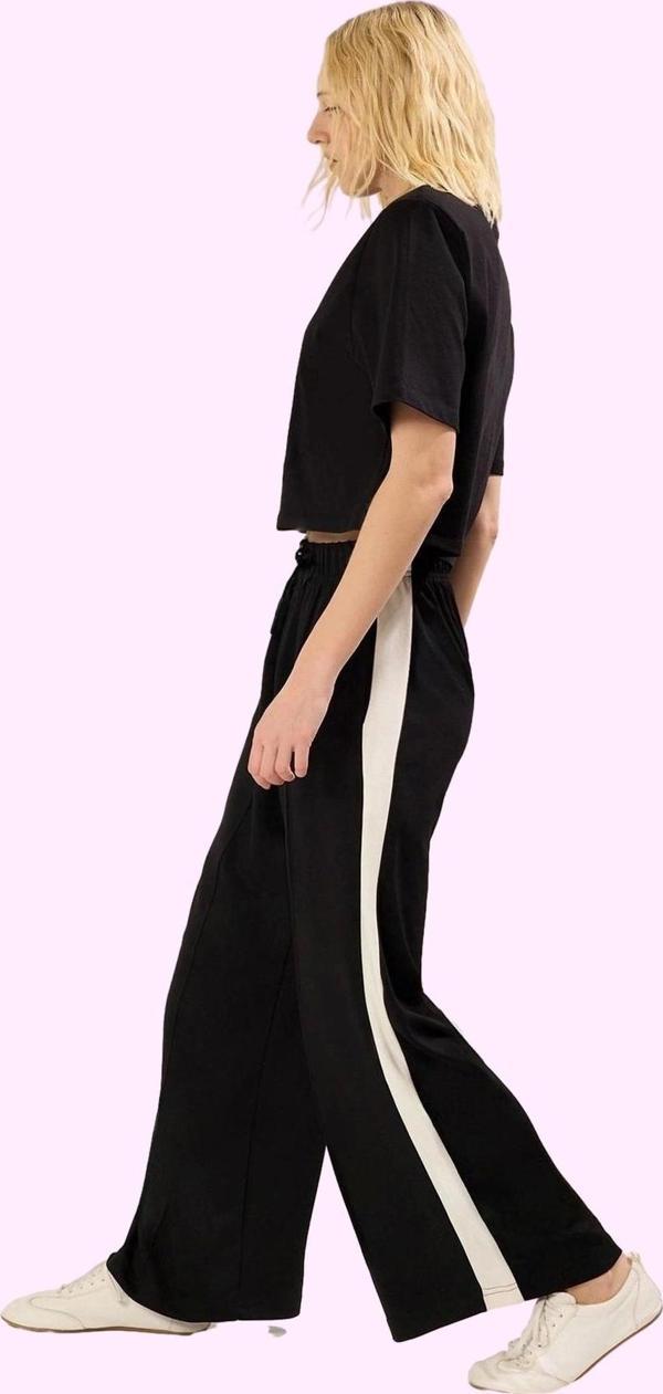 Kadın Geniş Paça Yüksek Bel Straight Pantolon Günlük Kombinler İçin Yaz Aylarının Vazgeçilmezi - Image 1