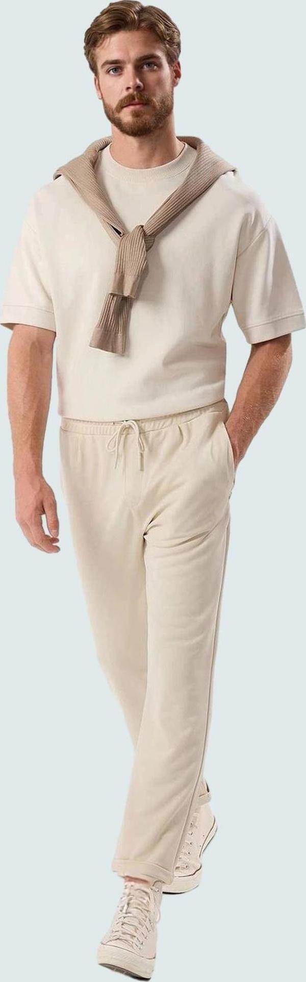Erkek Regular Fit Boru Paça Pantolon Pamuk Günlük Kombinler İçin Rahat Yaz Aylarının Vazgeçilmezi - Image 1