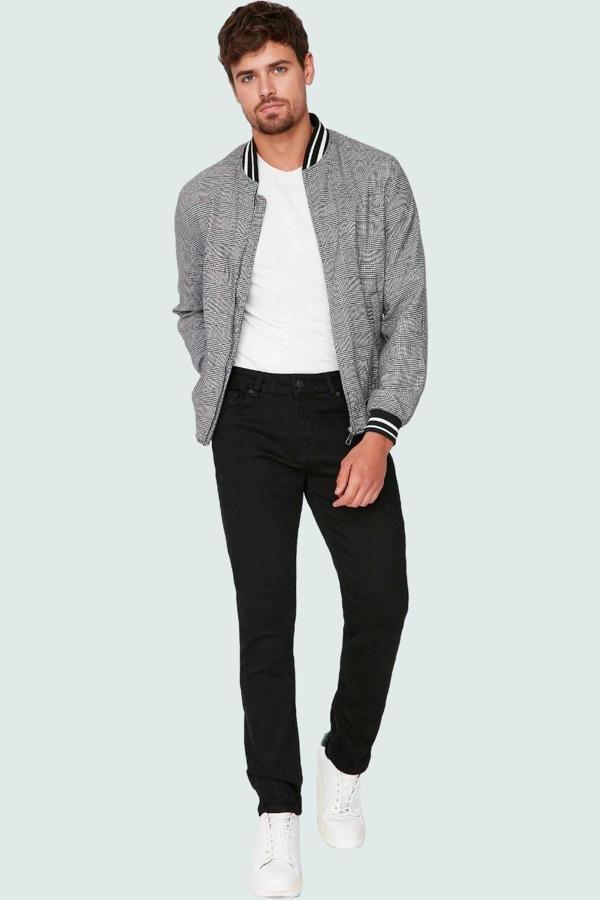 Erkek Slim Fit Dar Paça Kot Pantolon Pamuk Günlük Kombinler Hafta Sonu Yaz Aylarının Vazgeçilmezi - Image 1