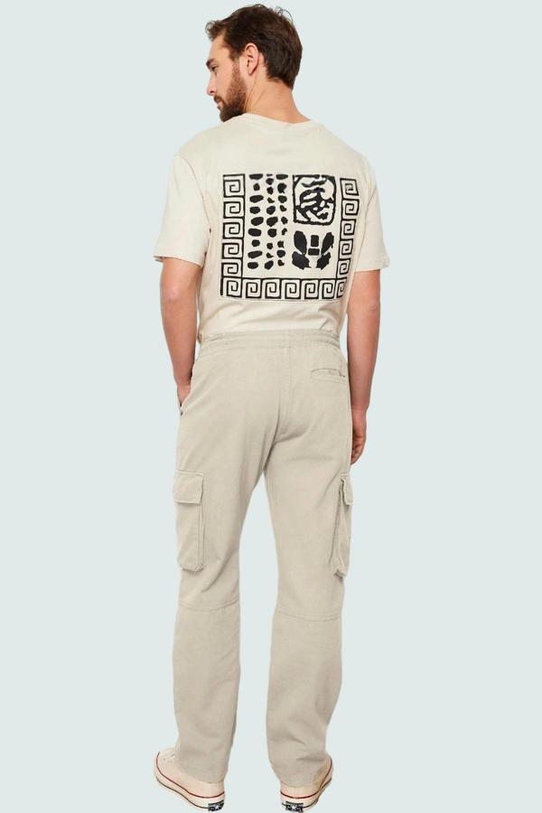 Kadın Unisex Regular Fit Kargo Pantolon Pamuk Gabardin Kumaş Günlük Kullanım Modern Tasarım - Image 1
