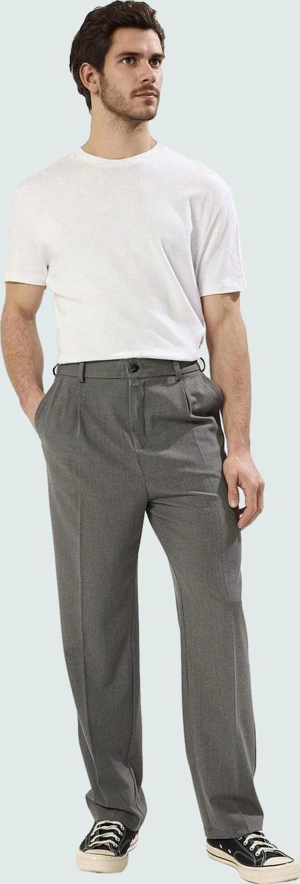 Erkek Geniş Paça Rahat Kalıp Pantolon Günlük Kombinler İçin Hafta Sonu Yaz Aylarının Vazgeçilmezi - Image 1