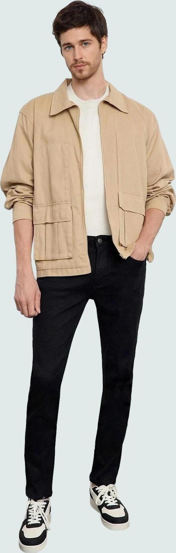 Erkek Skinny Fit Denim Kot Pantolon Stretch Kumaş Günlük Kullanım Yaz Aylarının Vazgeçilmezi - Image 1