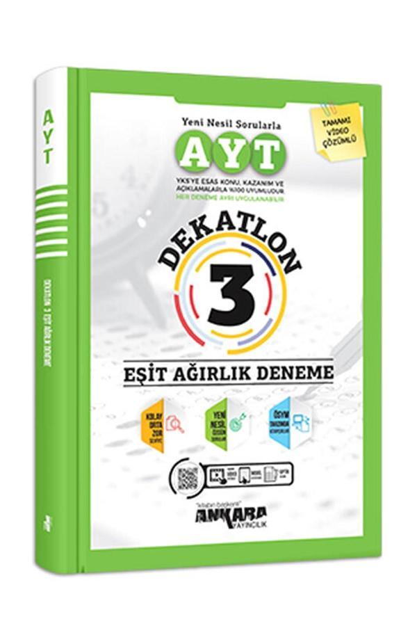 Ankara Yayınları Ayt Eşit Ağırlık Dekatlon 3 Lü Deneme 2021-2022 - Ankara Yayıncılık - Image 1