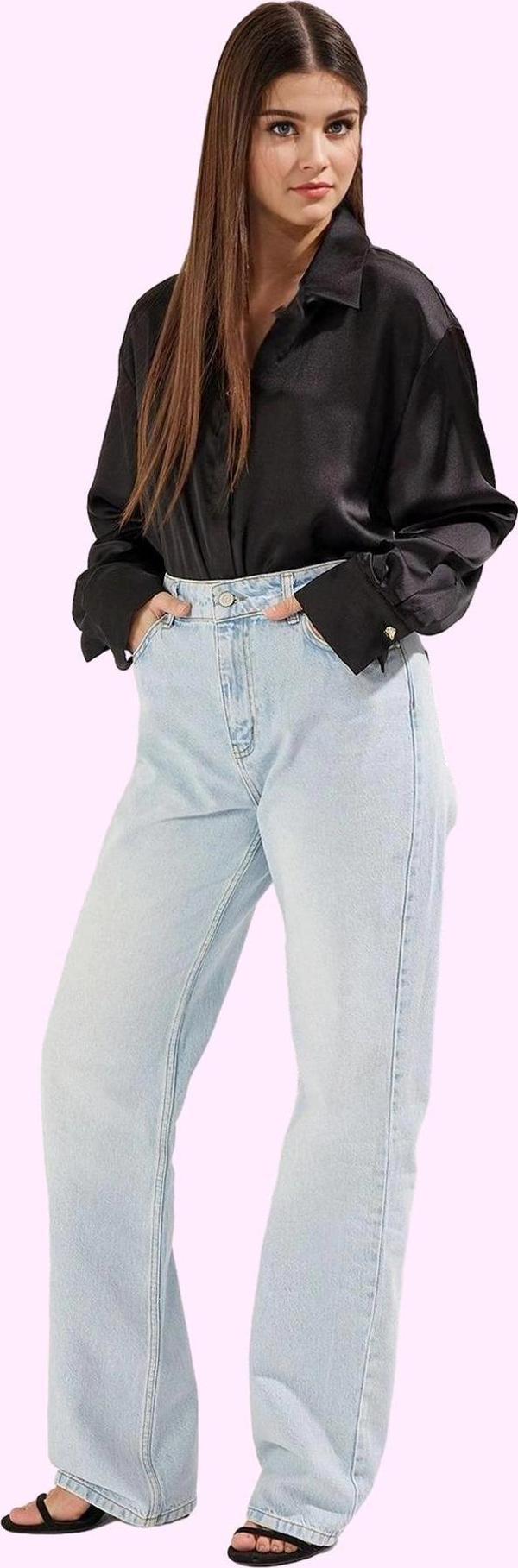 Kadın Geniş Paça Düşük Bel Jean Pantolon Pamuk Günlük Stil Hafta Sonu Yaz Aylarının Vazgeçilmezi - Image 1