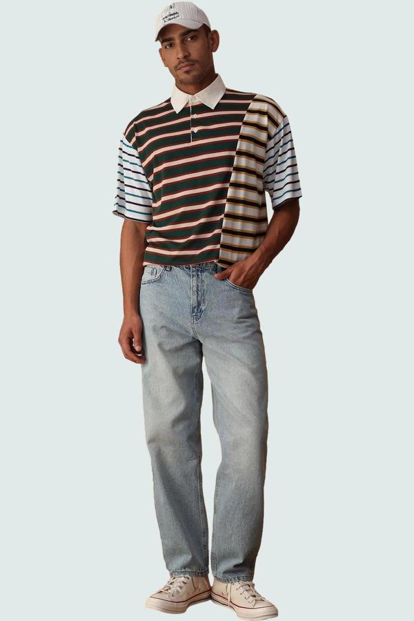 Erkek Baggy Fit Kot Pantolon Pamuk Denim Kumaş Günlük Stil Hafta Sonu Yaz Aylarının Vazgeçilmezi - Image 1