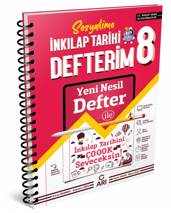 Arı Yayınları 8. Sınıf Lgs İnkilap Tarihi Defterim - Sosyalimyo Yni - Arı Yayıncılık - Image 1
