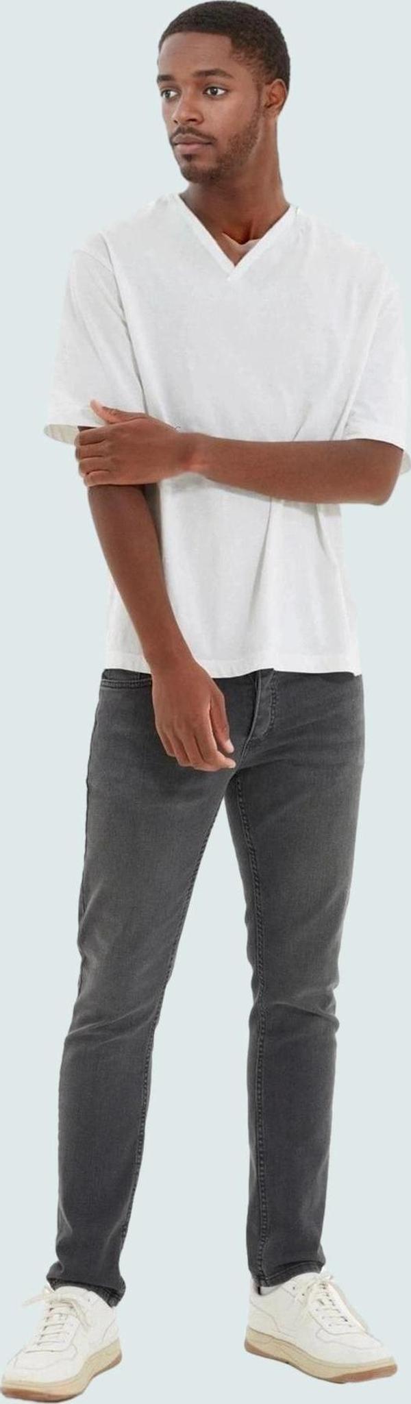 Erkek Skinny Fit Jean Pantolon Esnek Kumaş Dar Kesim Günlük Hafta Sonu Yaz Aylarının Vazgeçilmezi - Image 1