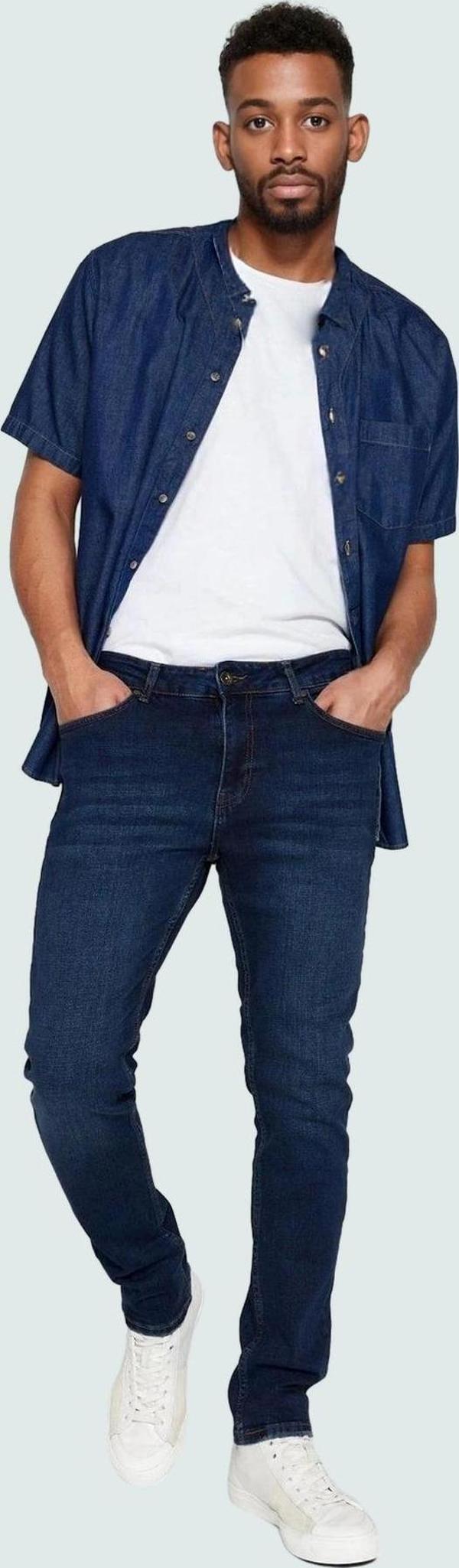 Erkek Slim Fit Dar Kesim Denim Kot Pantolon Pamuk Casual Günlük Yaz Aylarının Vazgeçilmezi - Image 1