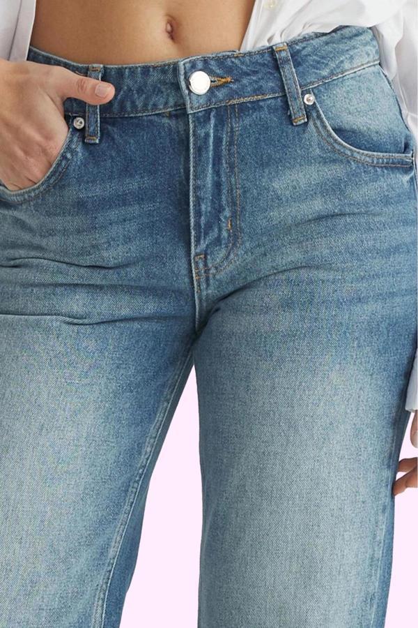 Kadın Düşük Bel Geniş Paça Jean Pantolon Pamuk Günlük Kombinler Yaz Aylarının Vazgeçilmezi - Image 1