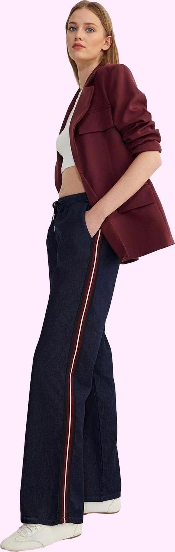 Kadın Yüksek Bel Geniş Paça Denim Pantolon Pamuklu Günlük Kombinler Yaz Aylarının Vazgeçilmezi - Image 1