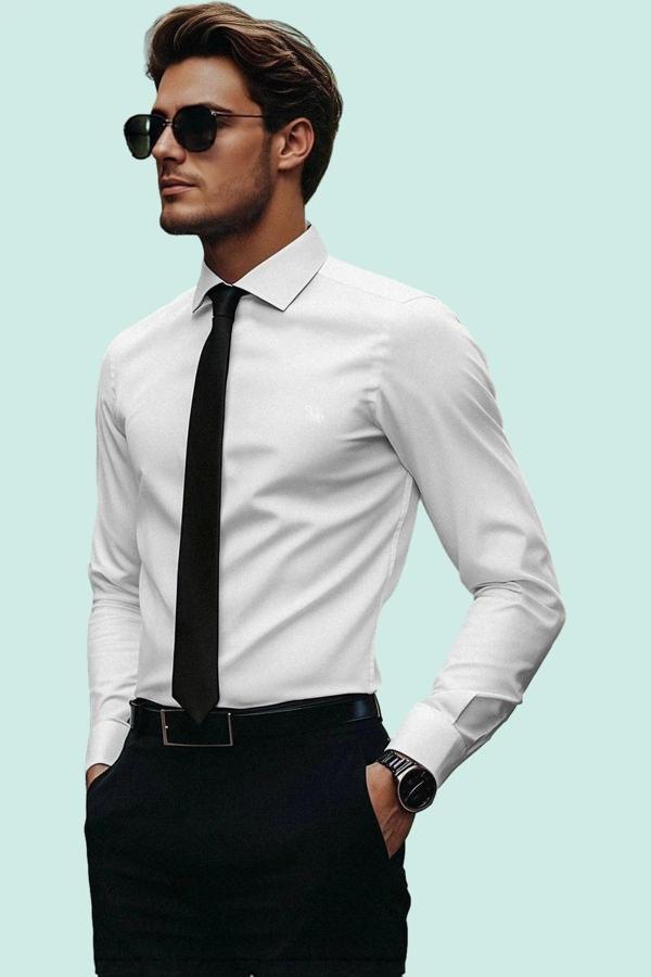 Erkek Regular Fit Oxford Gömlek Kolay Ütülenebilir Günlük Kullanım Yaz Aylarının Vazgeçilmezi - Image 1
