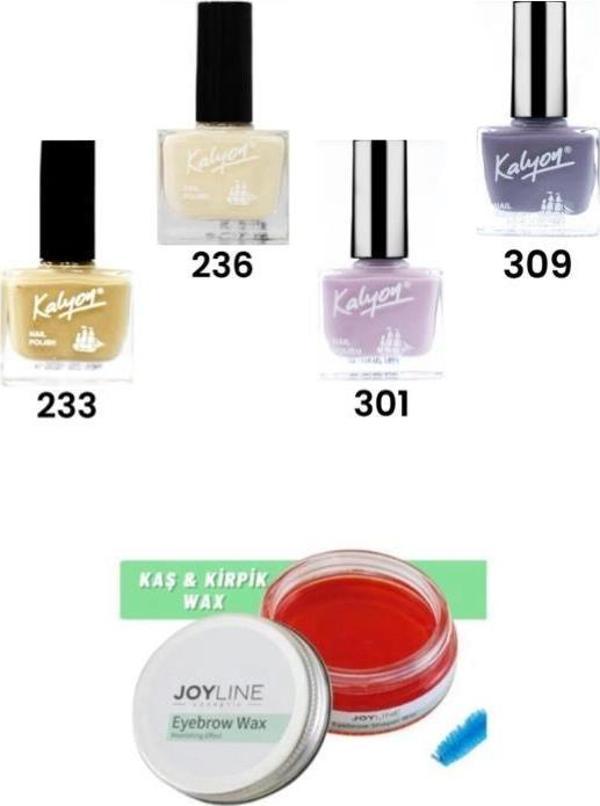 Kalyon Oje 233-236-301-309+joy line Kaş Şekillendirici Ve Sabitleyici Wax 50ml - Image 1