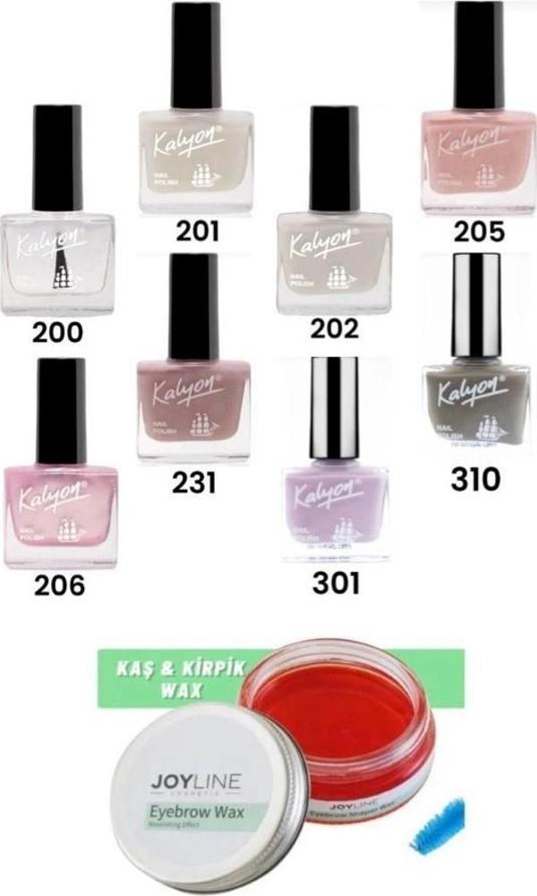Kalyon Oje 8'li Set-1+joy line Kaş Şekillendirici Ve Sabitleyici Wax 50ml - Image 1