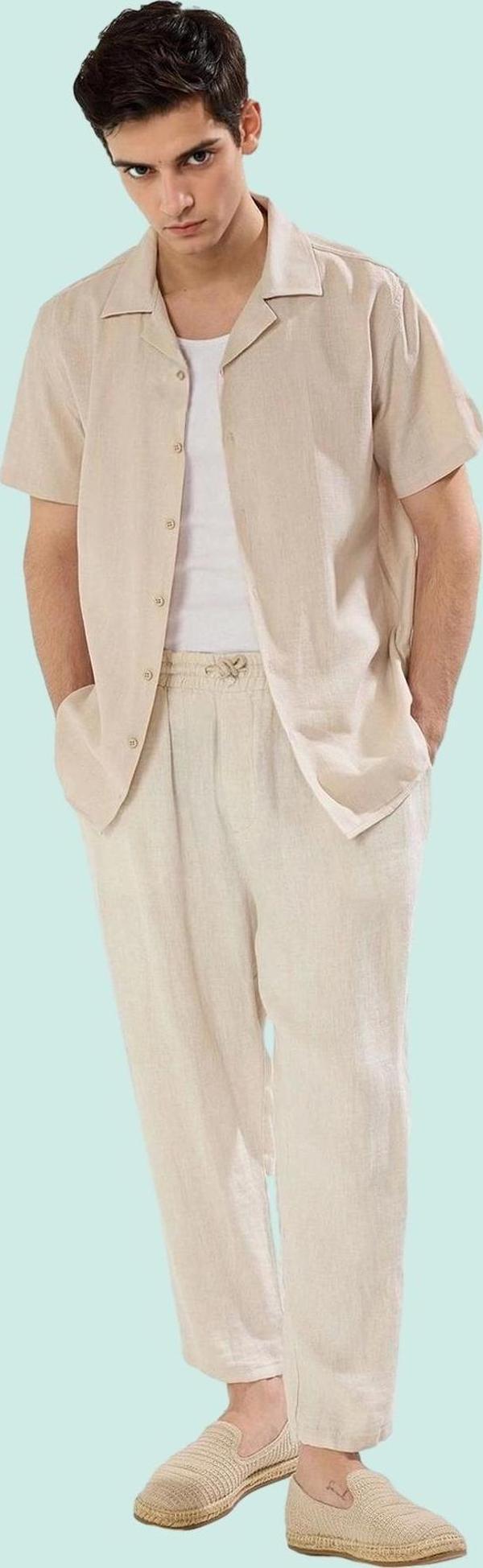 Erkek Basic Relaxed Fit Kısa Kollu Gömlek Pamuklu Günlük Kullanım Yaz Aylarının Vazgeçilmezi - Image 1