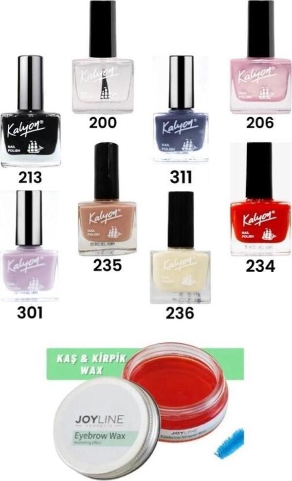Kalyon Oje 8'li Set-4+joy line Kaş Şekillendirici Ve Sabitleyici Wax 50ml - Image 1
