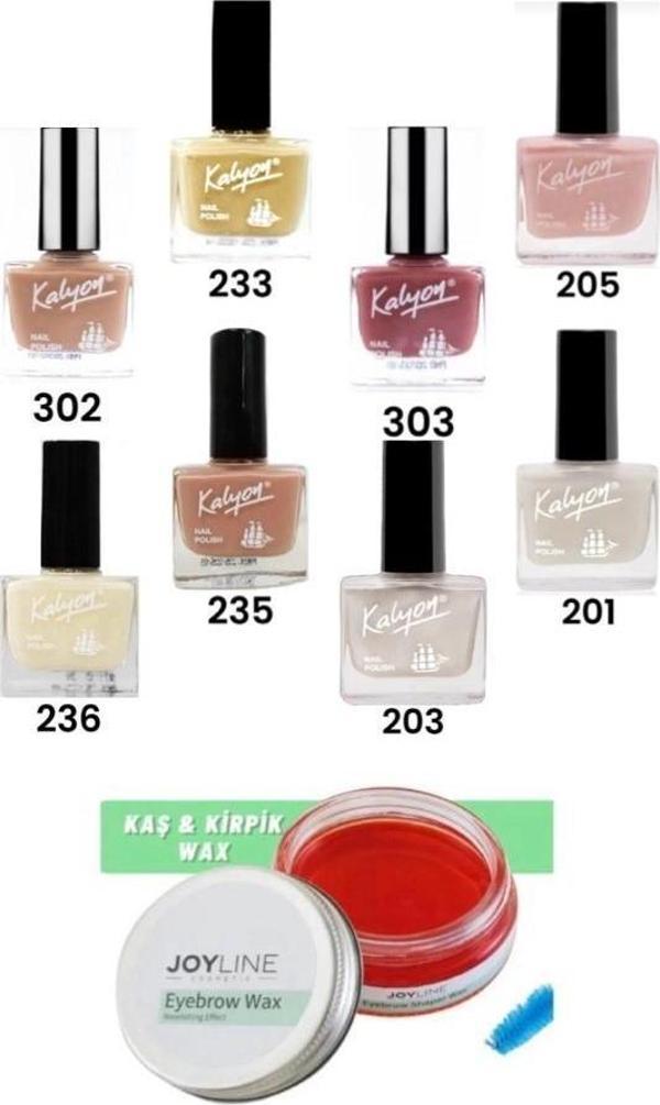 Kalyon Oje 8'li Set-6+joy line Kaş Şekillendirici Ve Sabitleyici Wax 50ml - Image 1