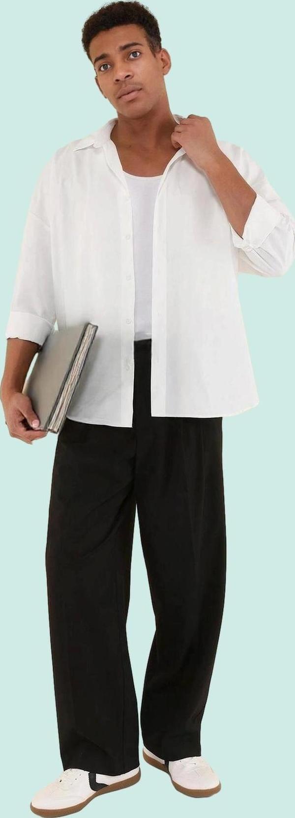 Kadın Unisex Oversize Fit Gömlek Düz Desen Günlük Kullanım İçin Yaz Aylarının Vazgeçilmezi - Image 1