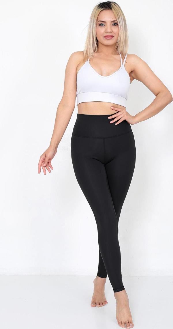 Gymlegend Kadın Siyah Yüksek Bel Ekstra Toparlayıcı Yüksek Performans Tayt - Image 1
