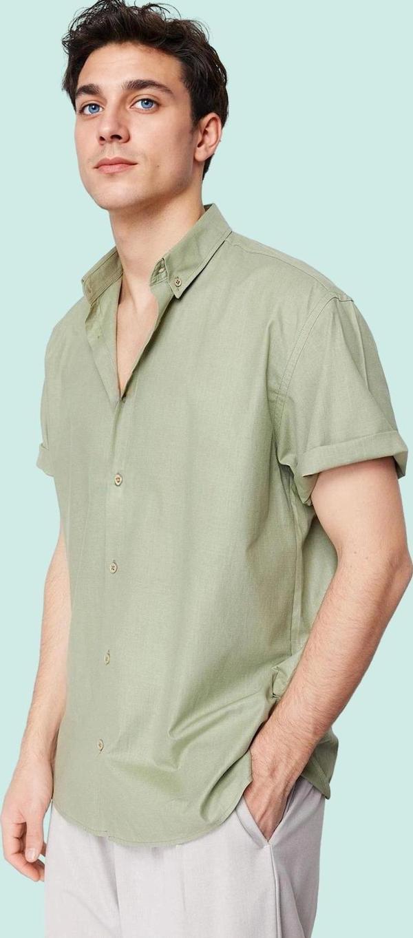 Erkek Oversize Fit Gömlek Yaka Kısa Kol Pamuklu Günlük Kullanım Yaz Aylarının Vazgeçilmezi - Image 1