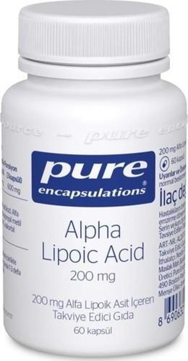 Pure Alpha Lipoic Acid 200 Mg - 60 Kapsül - Image 1