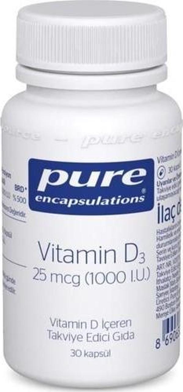 Pure Vitamin D3 25 Mcg 1000 Iu - 30 Kapsül - Image 1