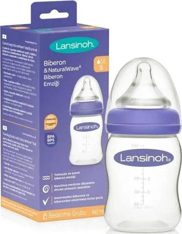 Lansinoh 75580 Natural Wave Silikon Uçlu Biberon 160 ml - Image 1